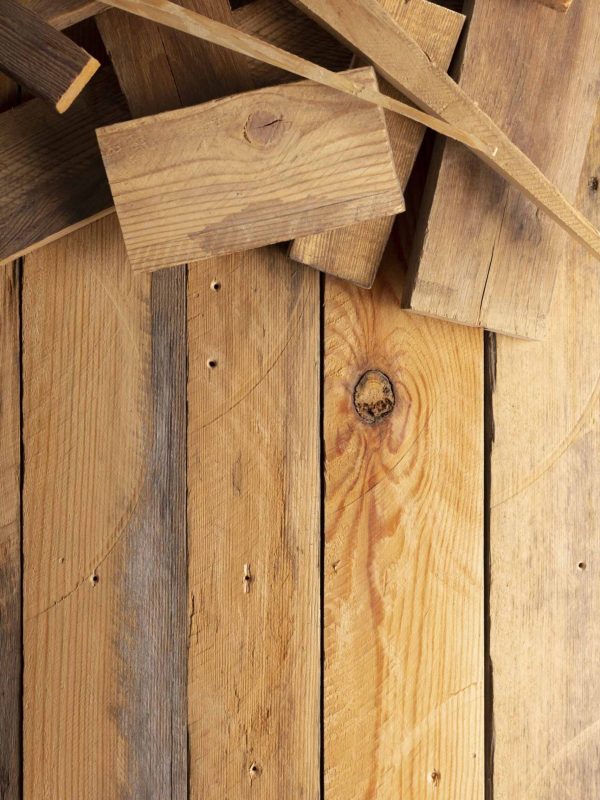 Brown wooden plank at wood background texture. Wooden beam waste